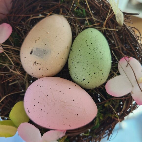 Set of Three Hobby Lobby Reversible Happy Easter Bunny Placemats w/ Bird Nest - Picture 6 of 9